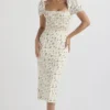 Bellucci Garden Print Shirred Sommerkjoler