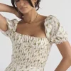Bellucci Garden Print Shirred Sommerkjoler