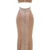 Bonita Cafe Au Lait Sequin Maxi Kjoler
