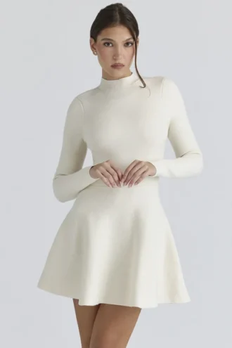 Bonnie Cream Merinoull Skater Minikjoler