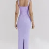 Breeze Orchid Satin Korsetter Maxi Kjoler