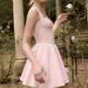 Brigitte Strawberry Shortcake Gingham Korsetter Mini Kjoler