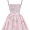 Brigitte Strawberry Shortcake Gingham Korsetter Mini Kjoler