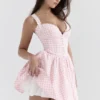 Brigitte Strawberry Shortcake Gingham Korsetter Mini Kjoler