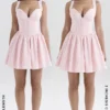 Brigitte Strawberry Shortcake Gingham Korsetter Mini Kjoler