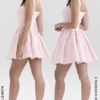 Brigitte Strawberry Shortcake Gingham Korsetter Mini Kjoler