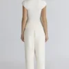 Caia Ivory Wool Boucle Knit Topper