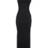 Calla svart maxi-kjol med perledekor