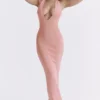 Camelia Apricot Plunge Maxi-kjoler
