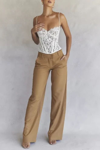 Cameron Caramel Relaxed Tailored Bukser