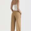 Cameron Caramel Relaxed Tailored Bukser