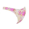 Capri bikinibukse med blomstertrykk og høyt snitt som underdel