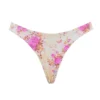 Capri bikinibukse med blomstertrykk og høyt snitt som underdel