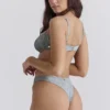 Capri blå paisley-bikini-underdeler med høyt ben
