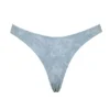 Capri blå paisley-bikini-underdeler med høyt ben