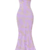Capriana Orchid Jacquard Satin Aftenkjoler