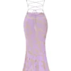 Capriana Orchid Jacquard Satin Aftenkjoler