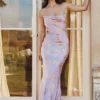 Capriana Orchid Jacquard Satin Aftenkjoler