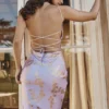 Capriana Orchid Jacquard Satin Aftenkjoler