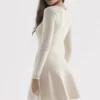 Caprice Cream Dainty Knit Mini Kjoler