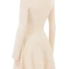 Caprice Cream Dainty Knit Mini Kjoler