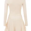 Caprice Cream Dainty Knit Mini Kjoler