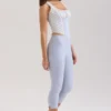 Carella blå stretch-twill-capribukser med tettsittende passform