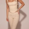 Carella Gingerbread Gingham Capri-bukser