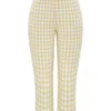 Carella Gingerbread Gingham Capri-bukser