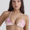 Caribe bikinitopper med blomstertrykk