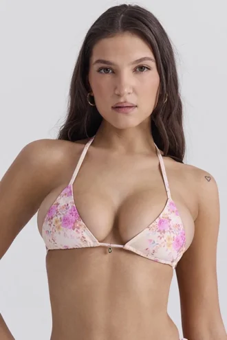 Caribe bikinitopper med blomstertrykk