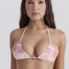 Caribe bikinitopper med blomstertrykk