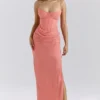Carmella Coral Maxi-kjol med håndbroderte detaljer