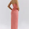 Carmella Coral Maxi-kjol med håndbroderte detaljer
