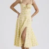 Carmen Buttercup vintage blomstertrykk bomulls bustier-sommerkjole