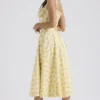 Carmen Buttercup vintage blomstertrykk bomulls bustier-sommerkjole