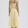 Carmen Buttercup vintage blomstertrykk bomulls bustier-sommerkjole