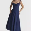 Carmen French Navy Bustier Sommerkjoler