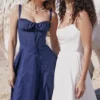 Carmen French Navy Bustier Sommerkjoler
