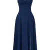 Carmen French Navy Bustier Sommerkjoler