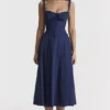 Carmen French Navy Bustier Sommerkjoler