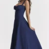 Carmen French Navy Bustier Sommerkjoler