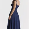 Carmen French Navy Bustier Sommerkjoler