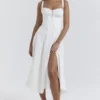 Carmen hvit bustier-sommerkjole