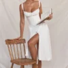Carmen hvit bustier-sommerkjole