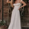 Carmen hvit bustier-sommerkjole
