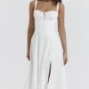 Carmen hvit bustier-sommerkjole