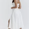 Carmen hvit bustier-sommerkjole