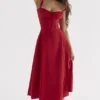 Carmen Red Rose Bustier Sommerkjoler