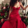 Carmen Red Rose Bustier Sommerkjoler